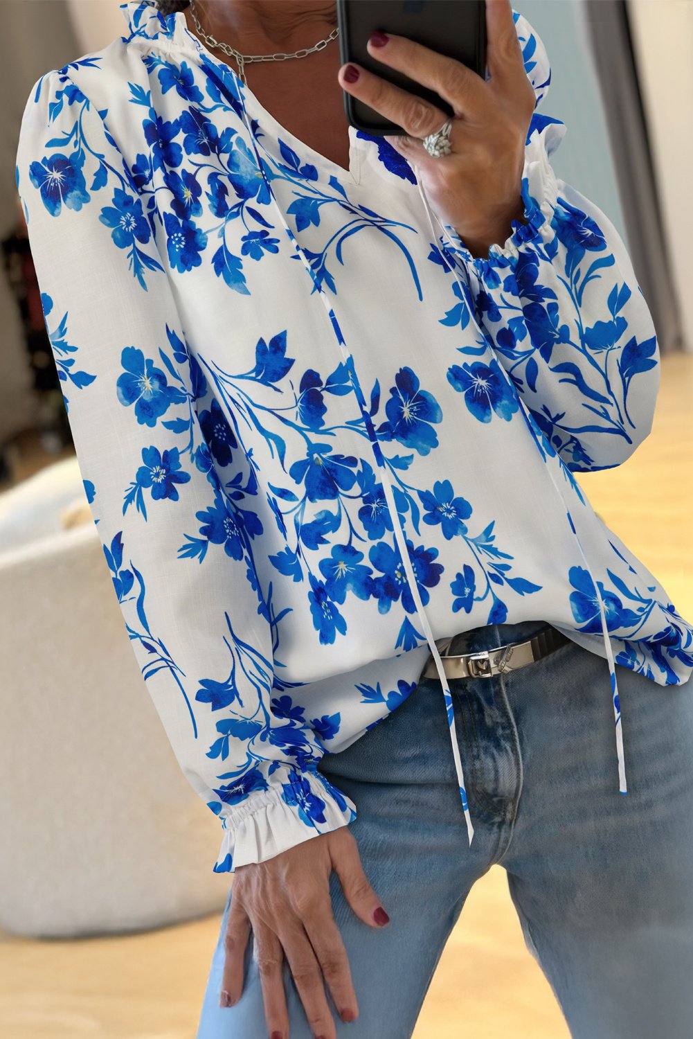 Blumenvolant Langarmshirt