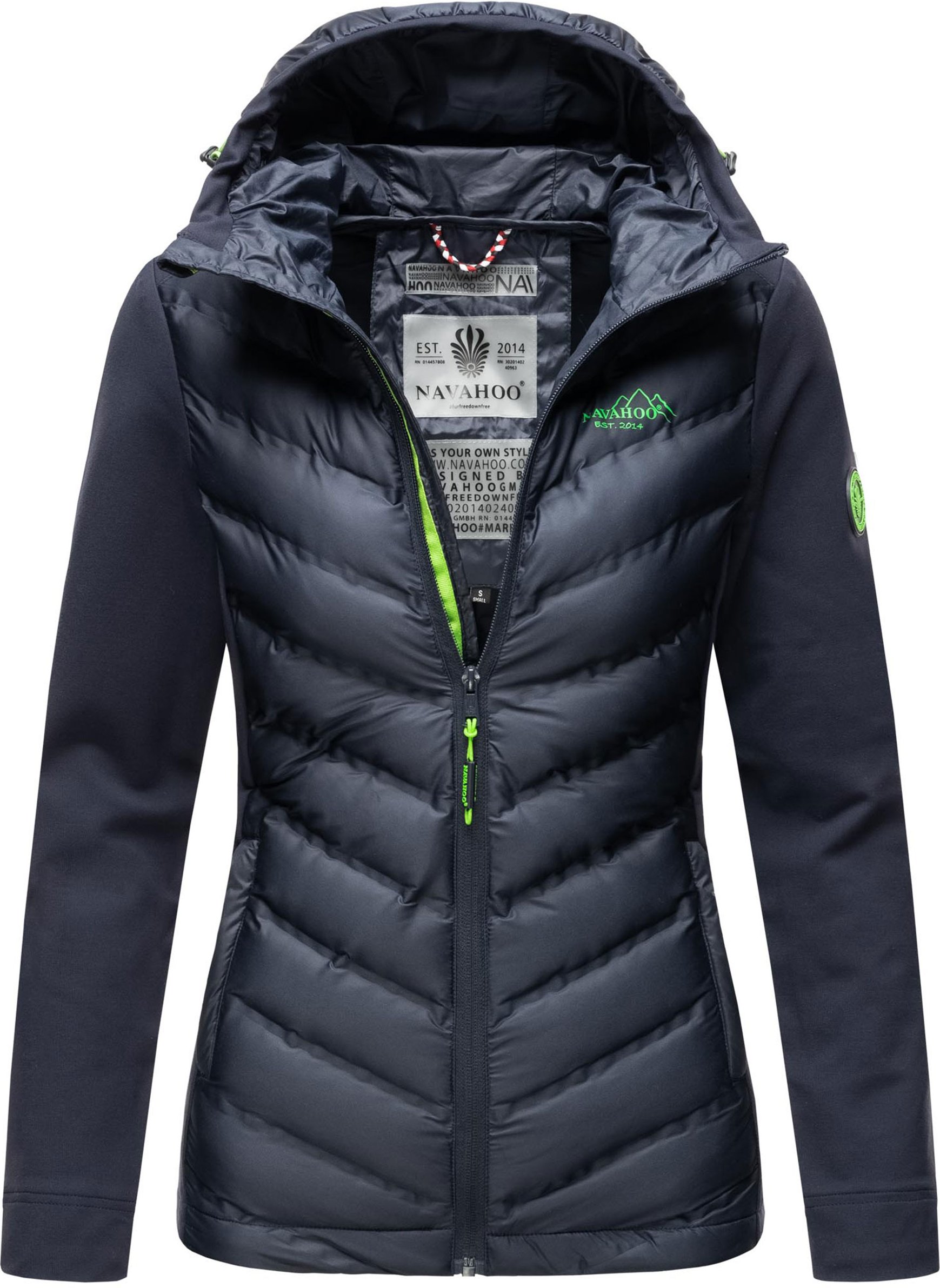 Navahoo Damen Steppjacke Nimm mich mit – Figurbetont, Stylisch & Bequem mit Kapuze