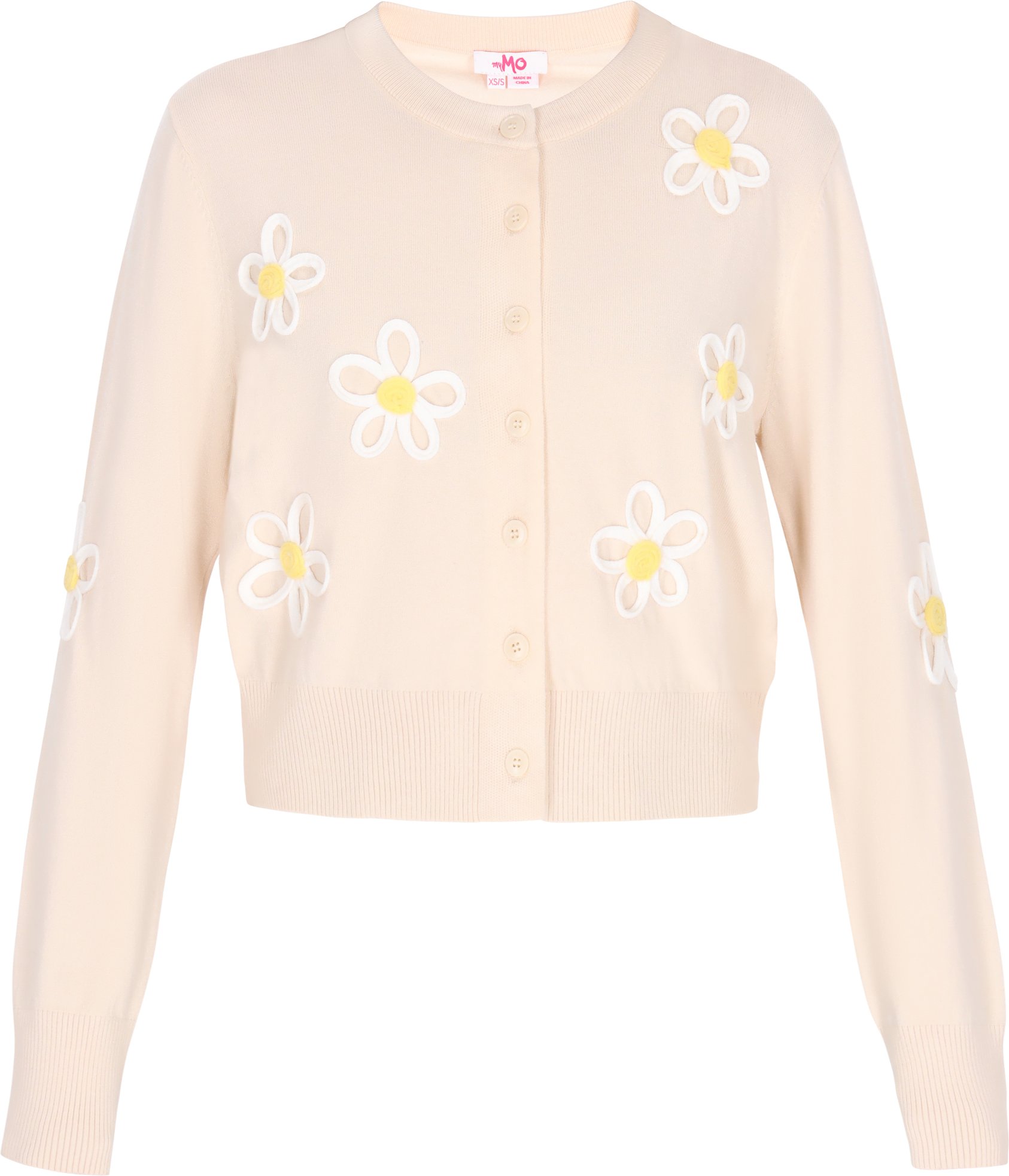 Mymo Strickjacke Frauen cremefarben