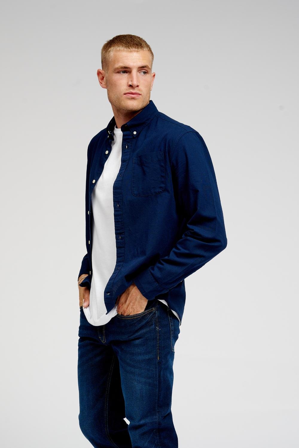 Thumbnail - Das Original Performance Oxford-Hemd - Navy Blazer