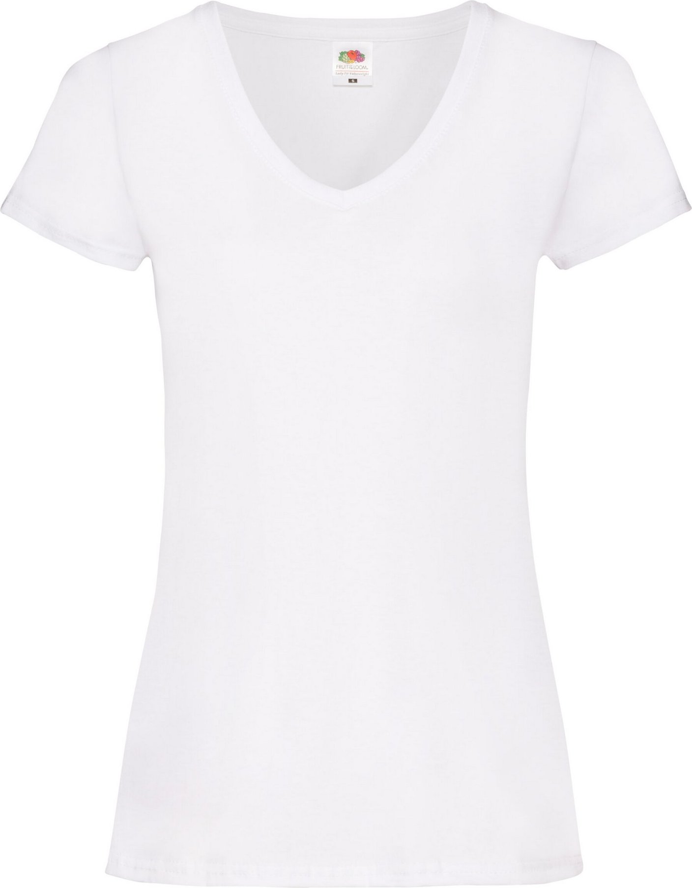 Fruit of the Loom - T-Shirt V-Ausschnitt für Damen (Weiß)