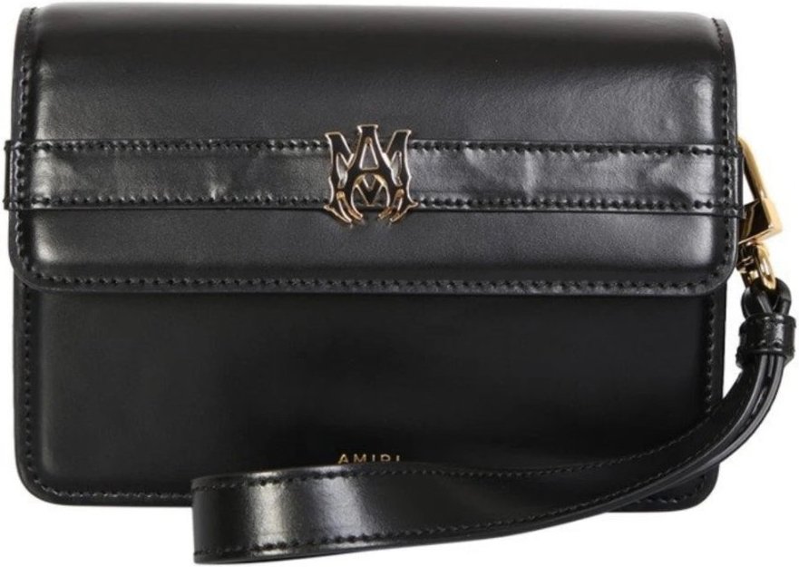 Amiri Kalbsleder „ma" Kleine Clutch Schwarze Tasche