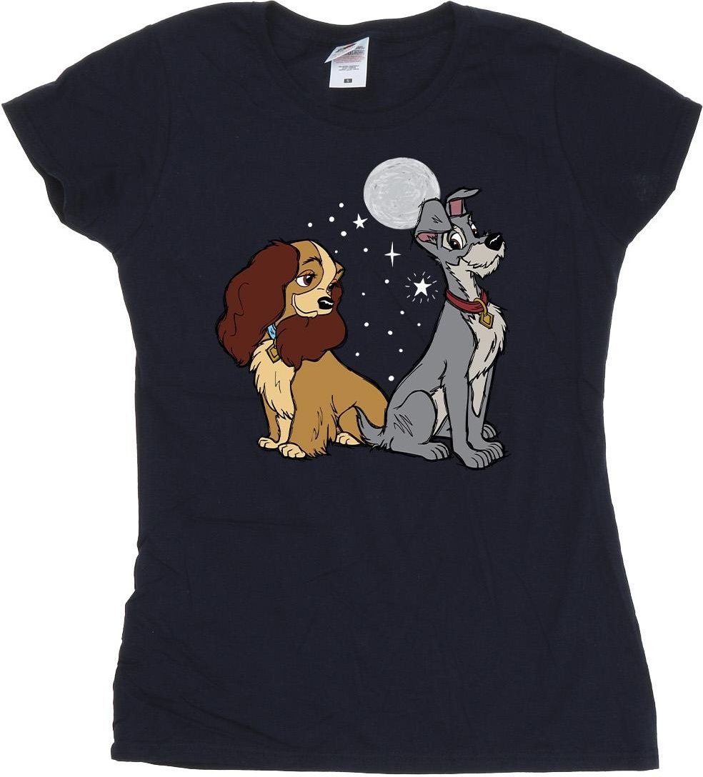 Disney - "Lady And The Tramp" T-Shirt für Damen (Marineblau)