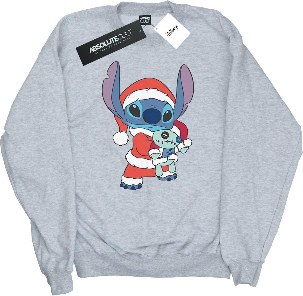 Disney Herren Lilo und Stitch Stitch Weihnachten Sweatshirt (Sport grau)