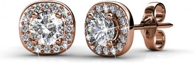 Cushy Ohrringe - Rose Gold und Kristall