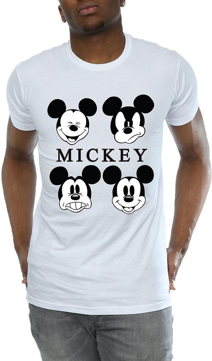 Disney - "Four Heads" T-Shirt für Herren (Weiß)