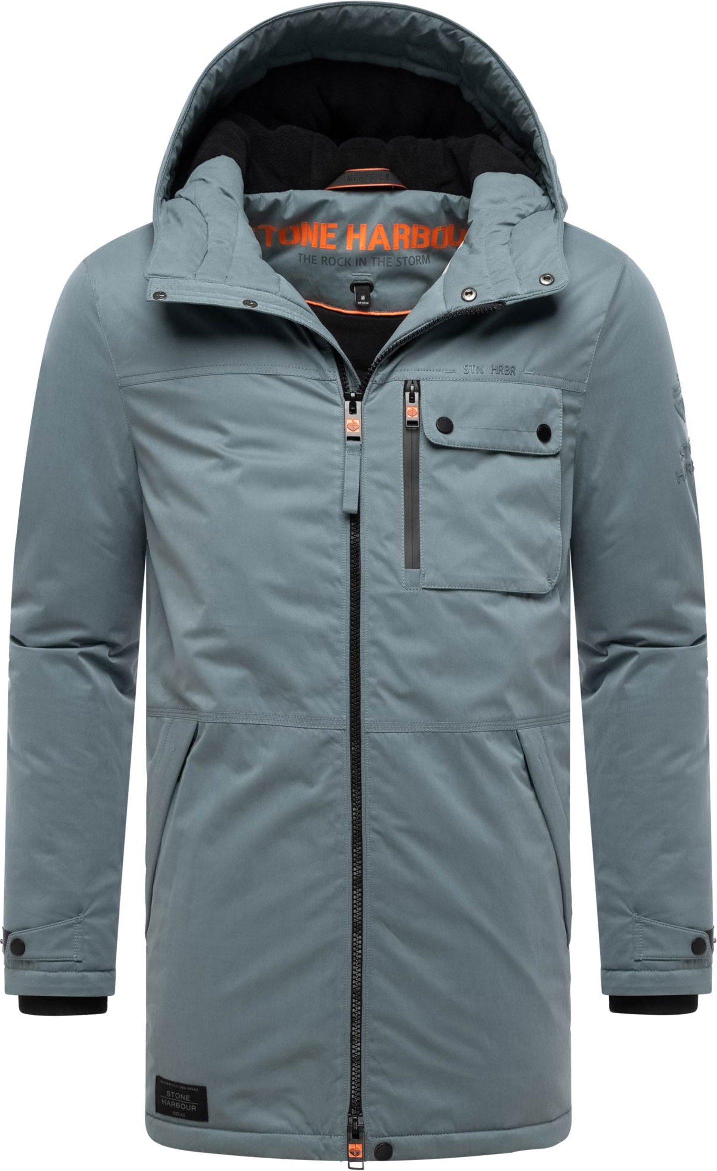 Stone Harbour Herren Winterparka Fintaan mit Fleecefutter & 2-Wege-Reißverschluss