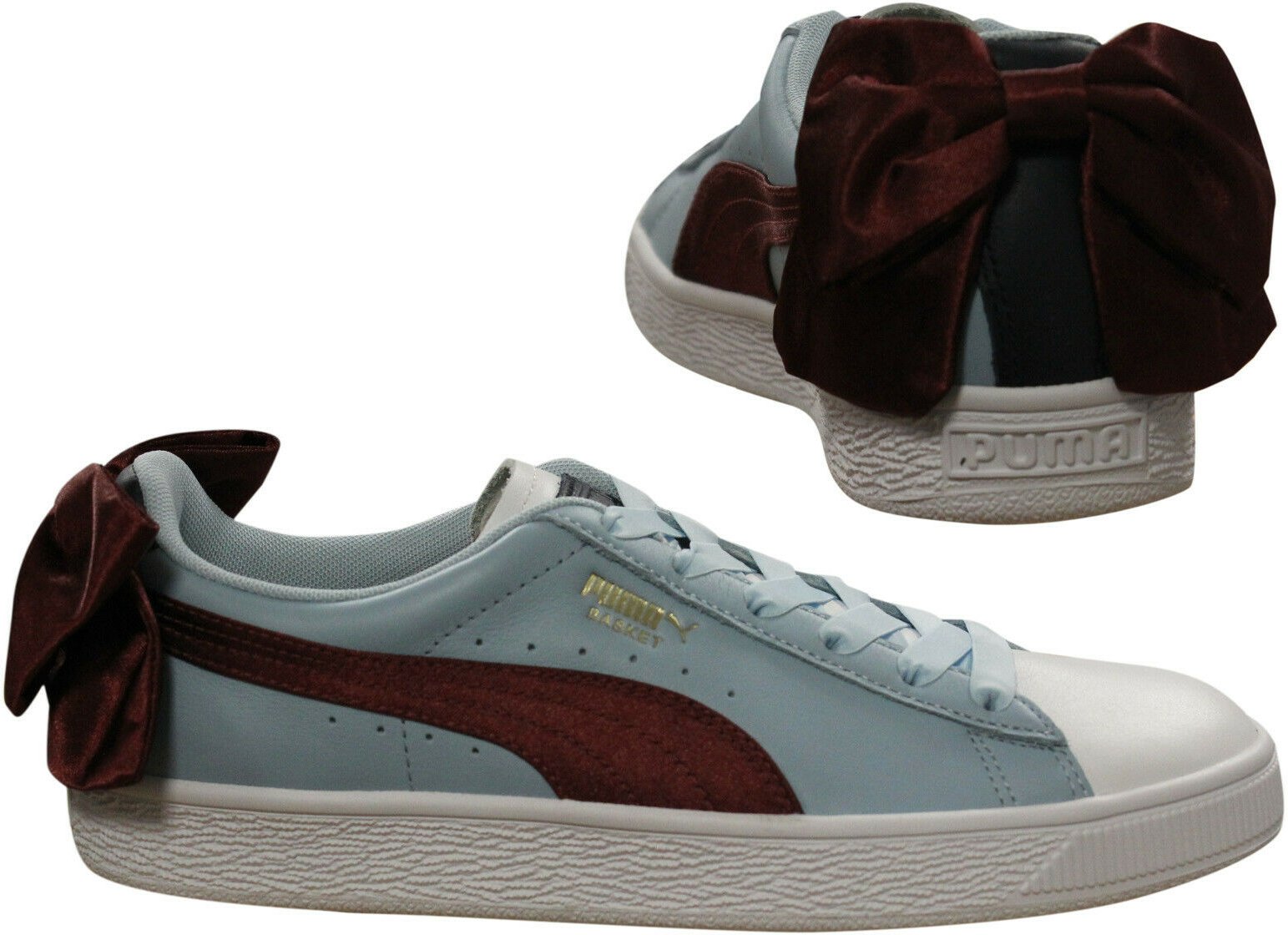 Puma Basket Bow neue Schulwomens Blue Trainer