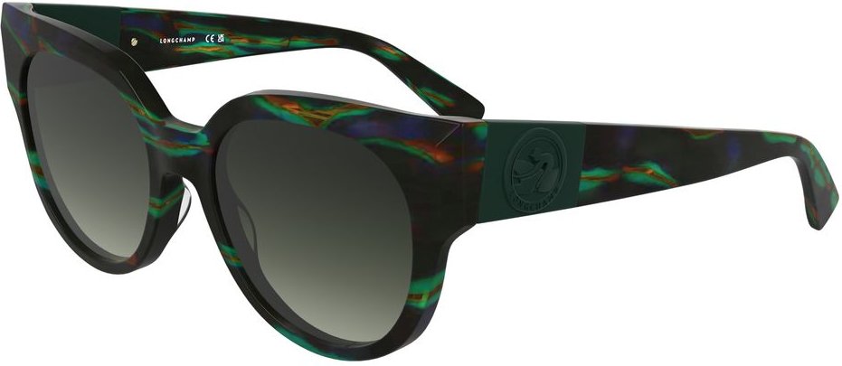 Longchamp schwarze Acetat-Sonnenbrille