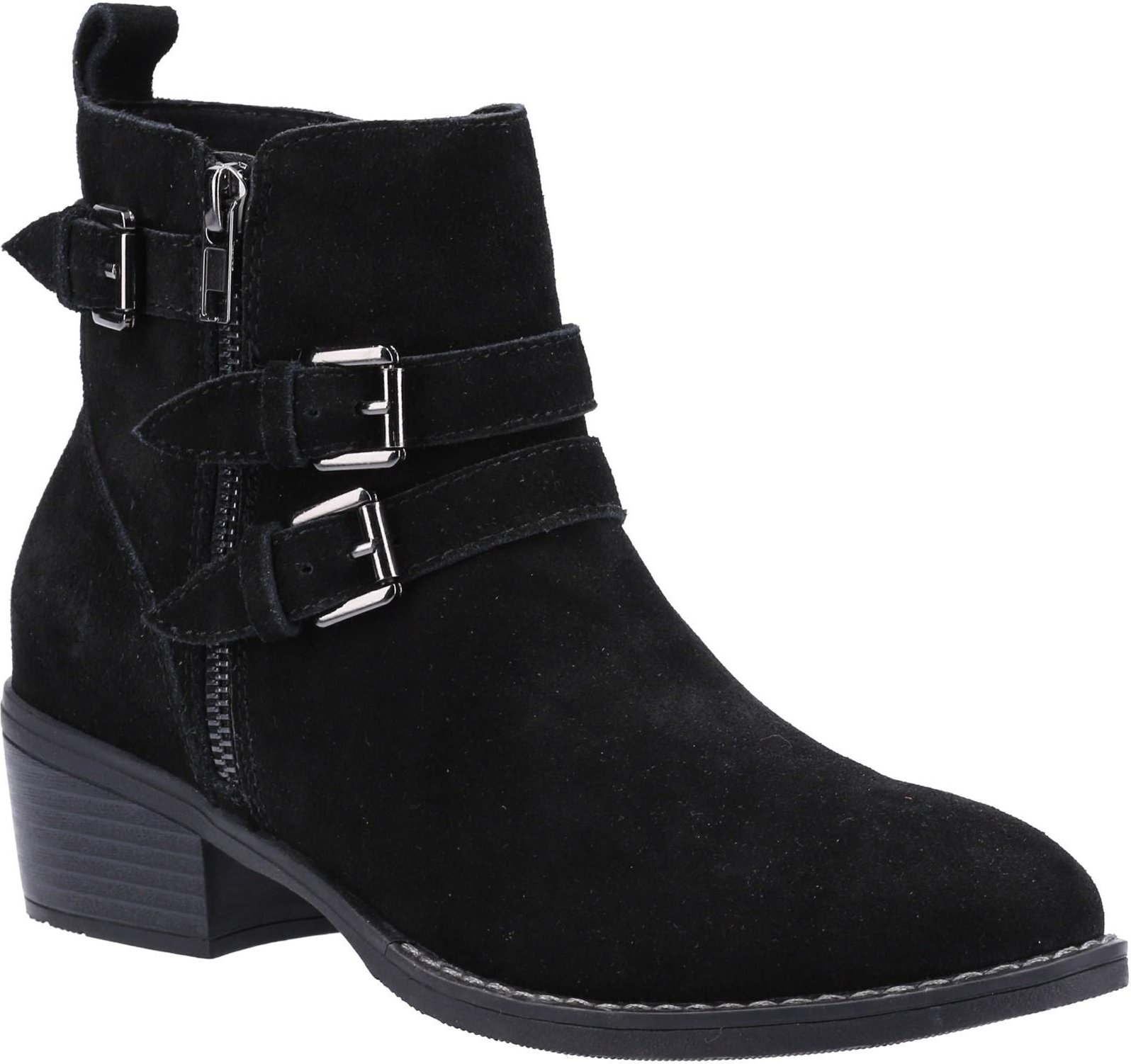 Hush Puppies Damen/Damen Jenna Lederstiefeletten (Schwarz)