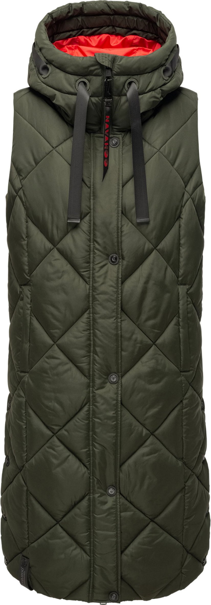 Navahoo Damen Steppweste Schnuckel – Lang & Stylisch mit Kapuze