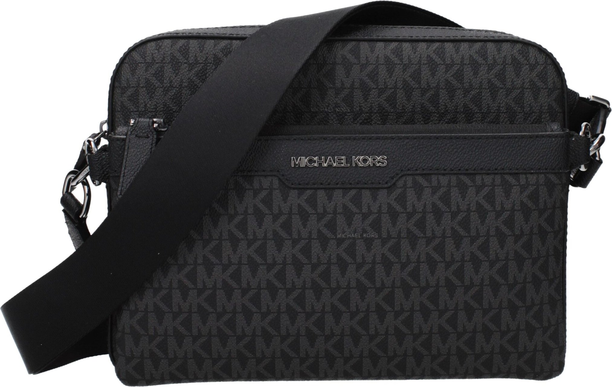 Schwarze Stoff Umhängetasche