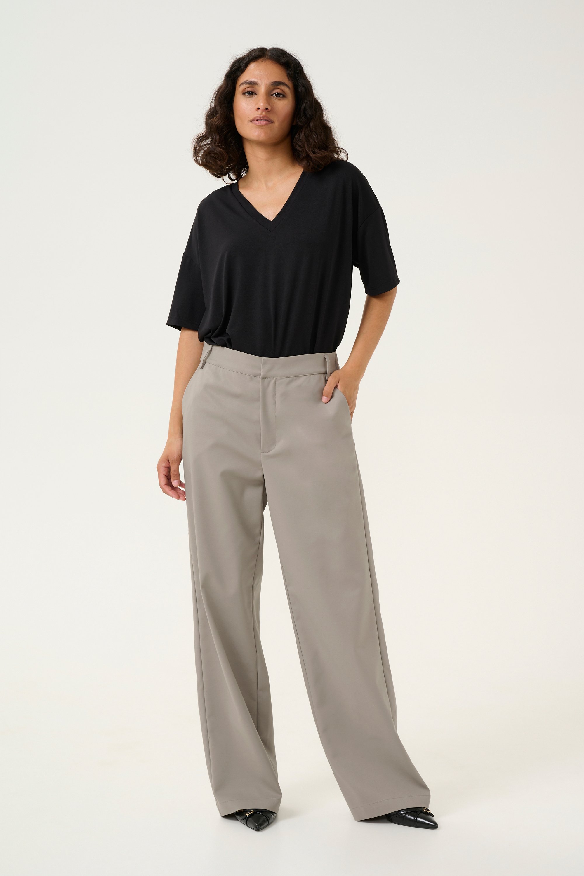 Thumbnail - Casual Hose Regular fit Elephant Skin grey