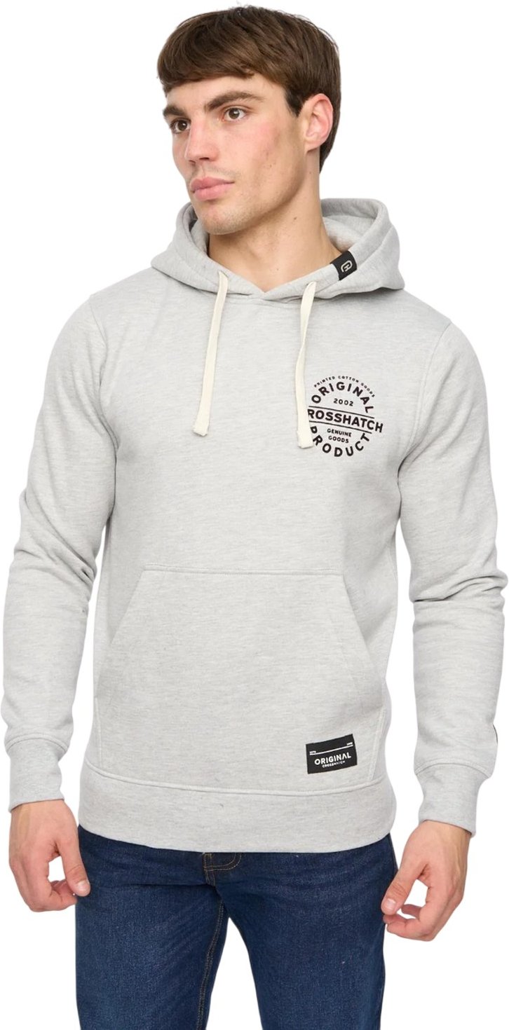 Crosshatch - "Cresswell" Kapuzenpullover für Herren (Grau meliert)