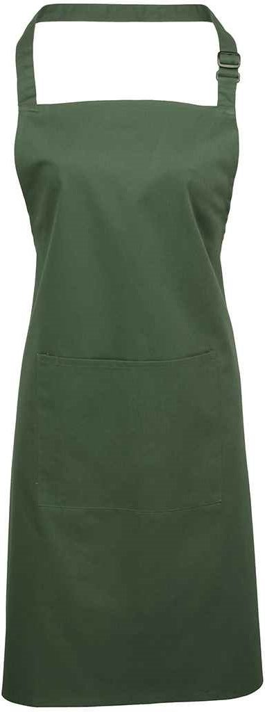 Premier Unisex Erwachsene Farben Tasche Vollschürze (Moos)