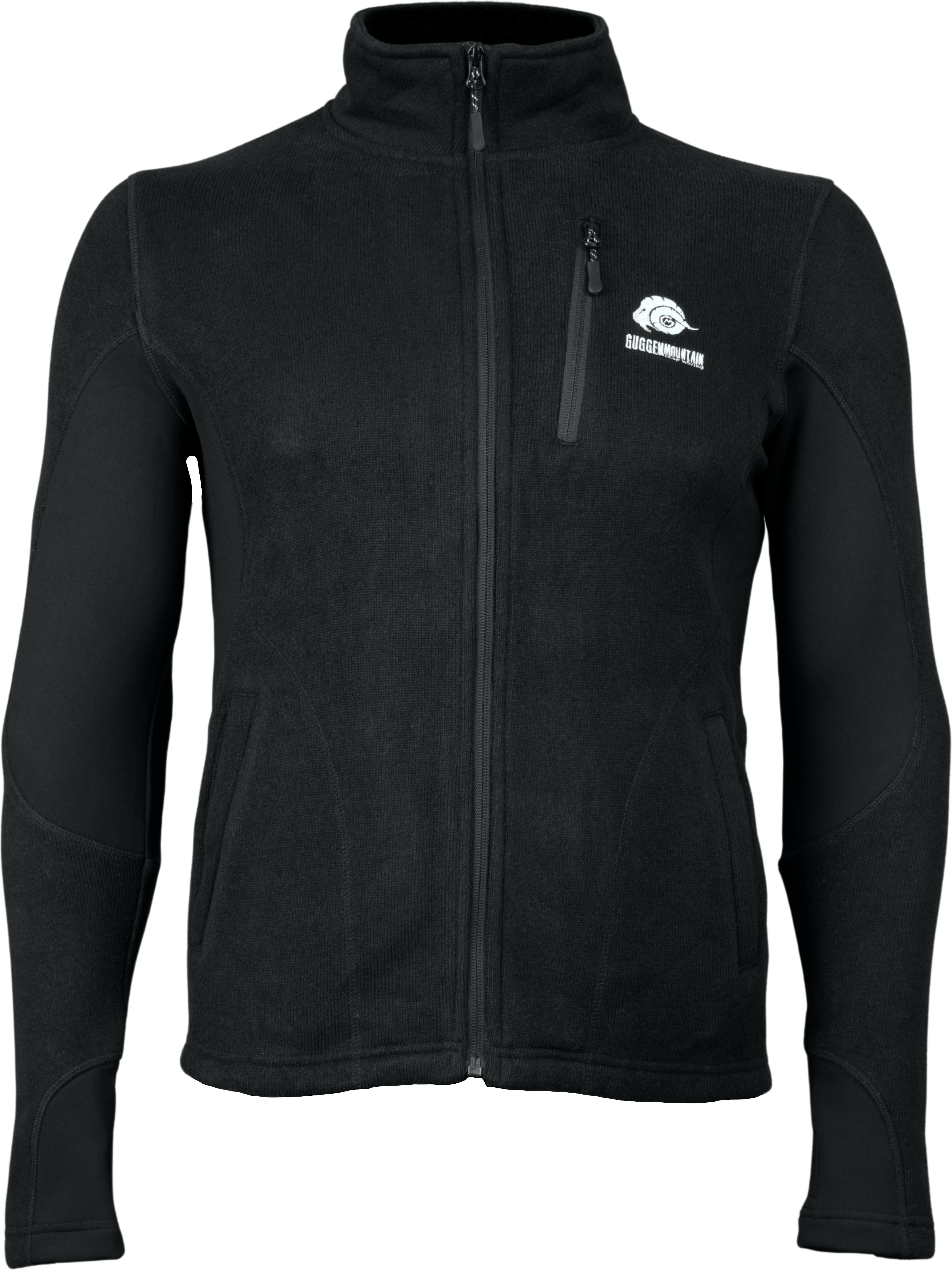 Damen Fusion Fleecejacke Wanderjacke Schwarz
