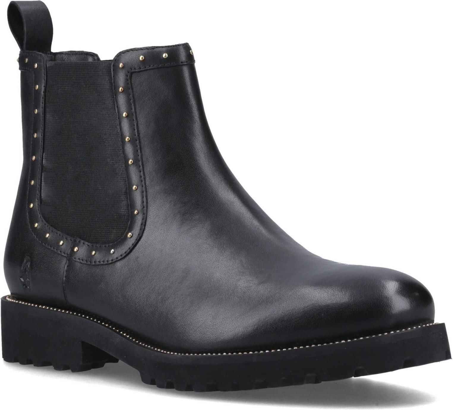 Hush Puppies Gwyneth Damen Chelsea Stiefel aus schwarzem Leder