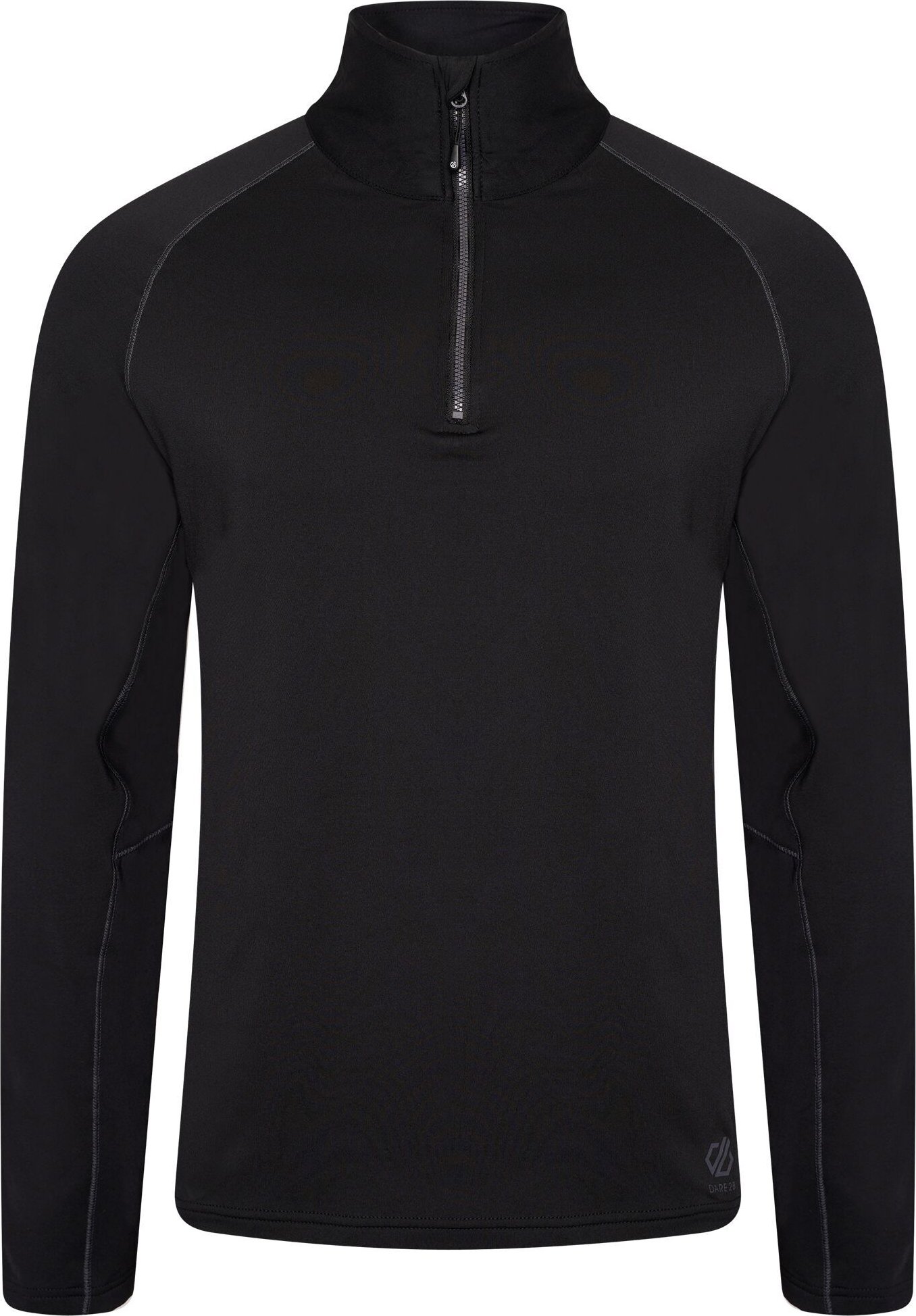 Dare 2B Mens Fuser Core Stretch Half Zip Thermal Top (Schwarz)