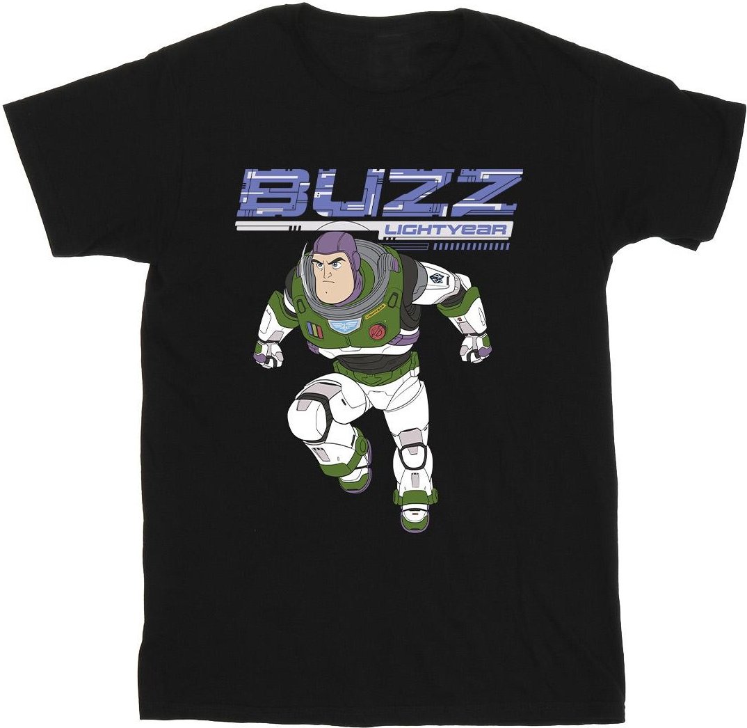 Disney - "Lightyear Buzz Jump To Action" T-Shirt für Mädchen (Schwarz)
