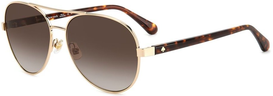 Aviator Sonnenbrille Goldrahmen Brauner Verlauf