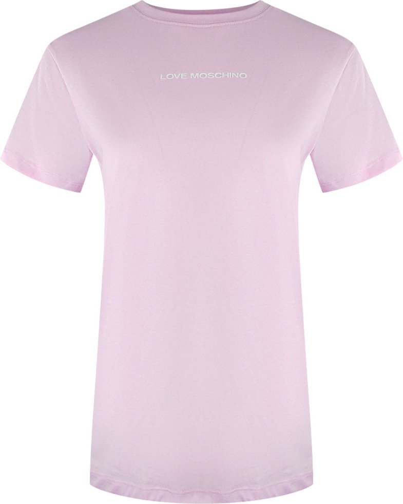 Moschino T-shirt Mit Auffälligem Logo In Pink