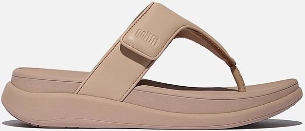 FitFlop F-Mode Go Adjustable Flatform Damen Beige Sandalen