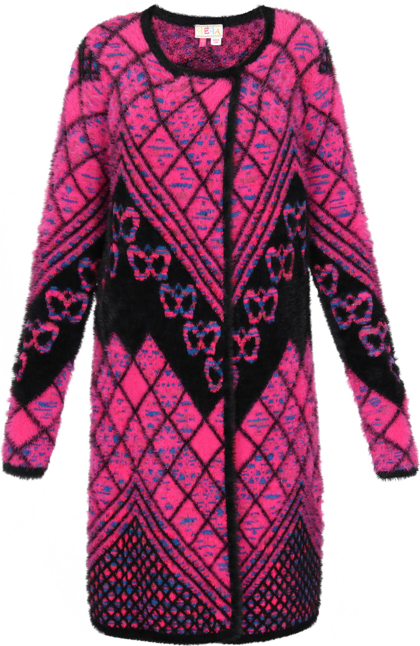 Thumbnail - IZIA Strickjacke Frauen schwarz mehrfarbig