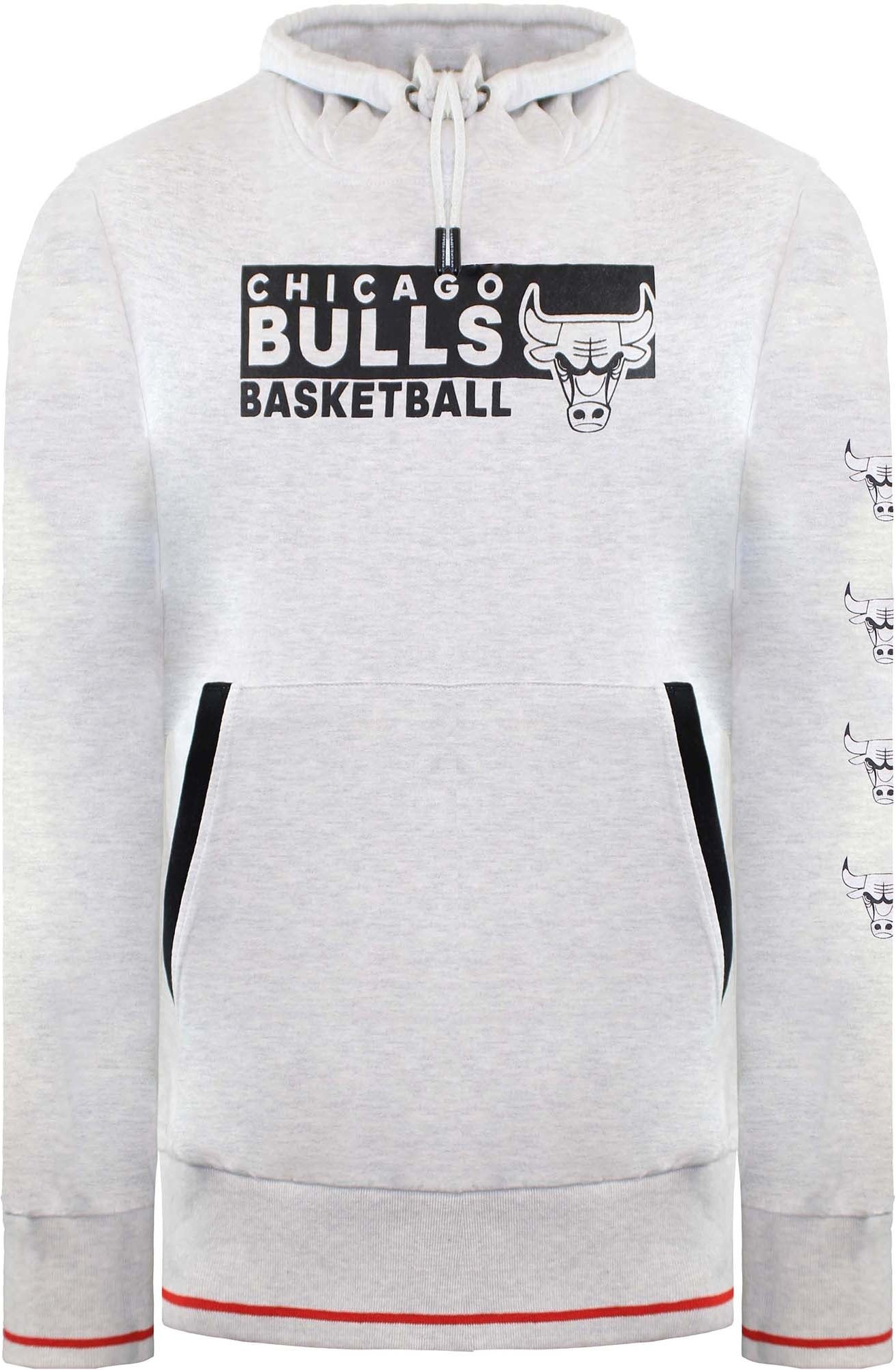 NBA Chicago Bulls Herren-Basketball-Hoodie, Grau
