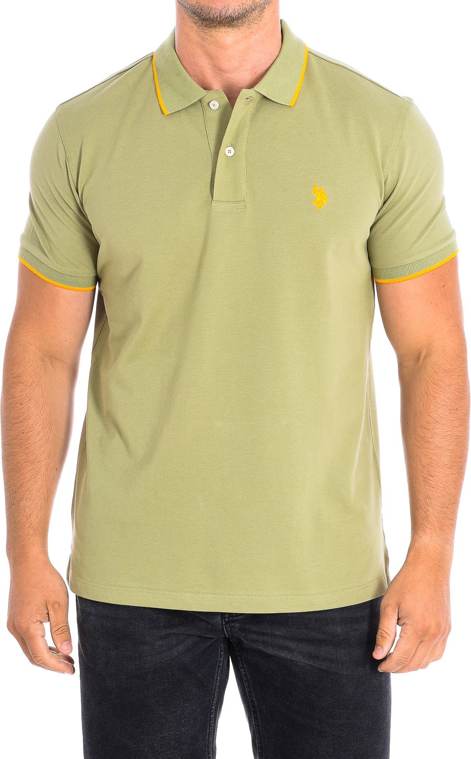 KORY Kurzarm-Polo mit Kontrast-Reverskragen 64782 Mann