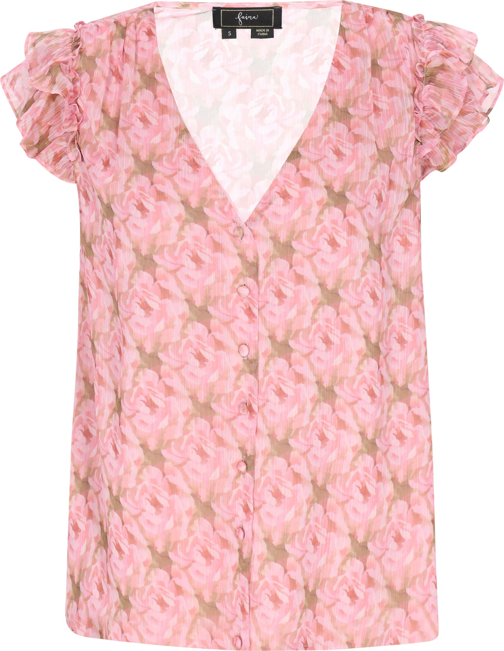 Thumbnail - Faina Bluse Frauen rosa mehrfarbig