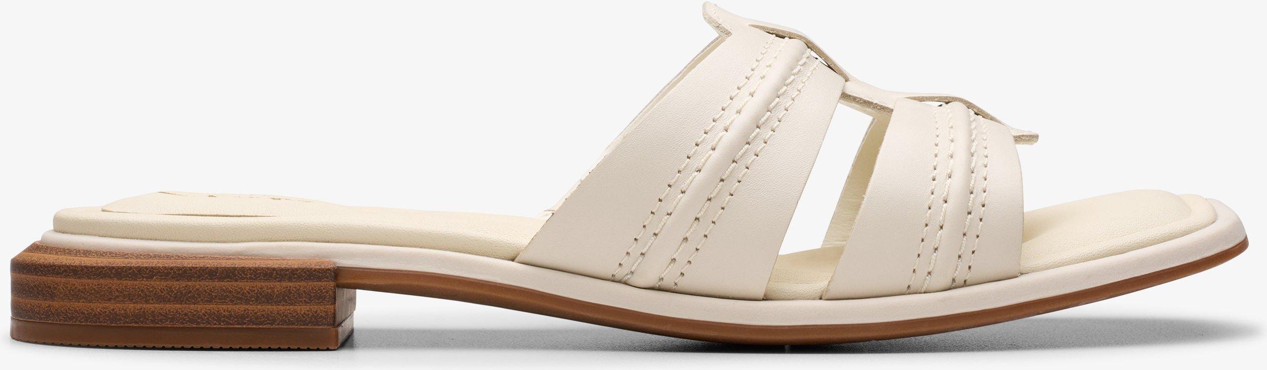 Ariany Mule Sandalen aus cremfarbenem Leder