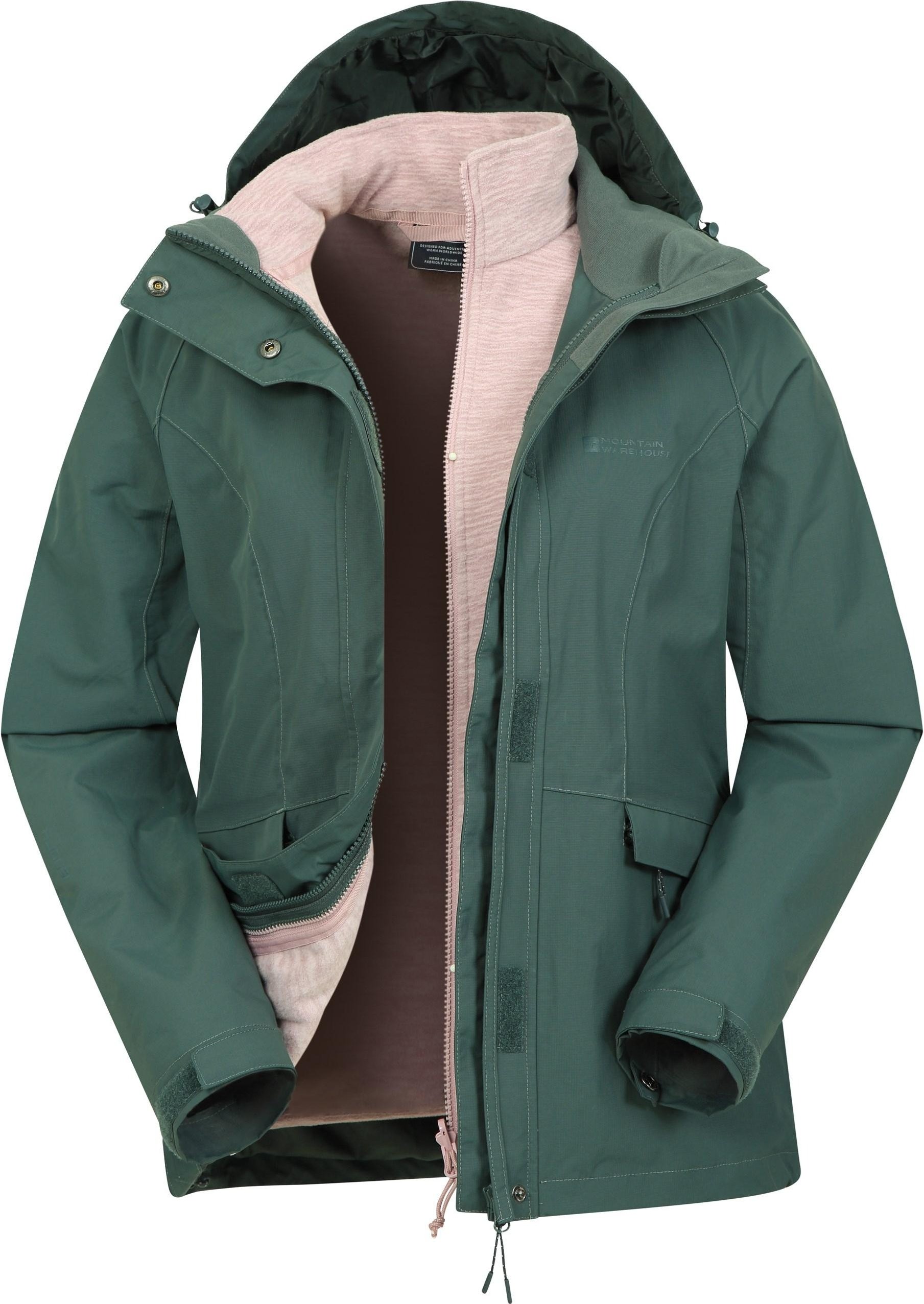 Thumbnail - Mountain Warehouse - "Thunderstorm II" Jacke, wasserfest 3 in 1 für Damen (Grün)
