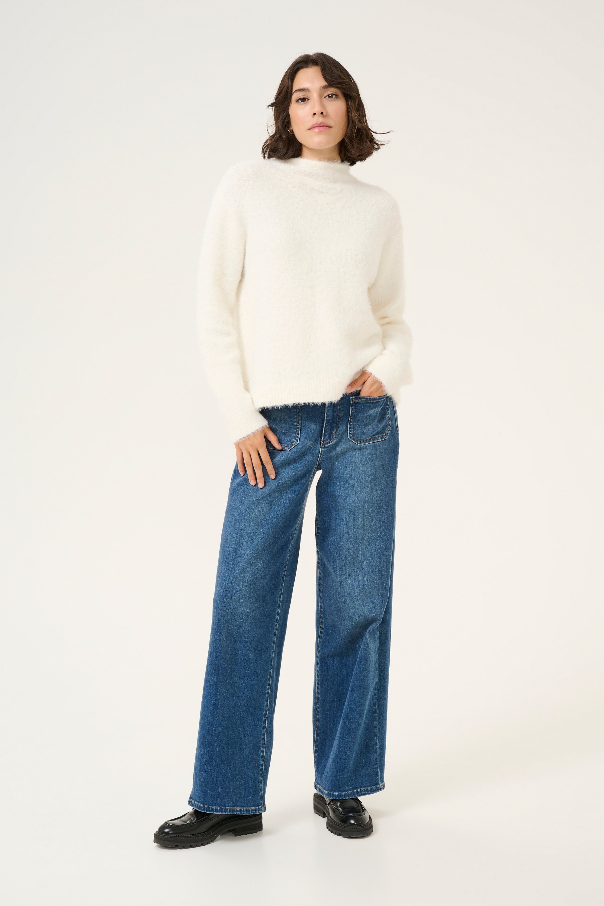 Thumbnail - Strickpullover Baggy fit white