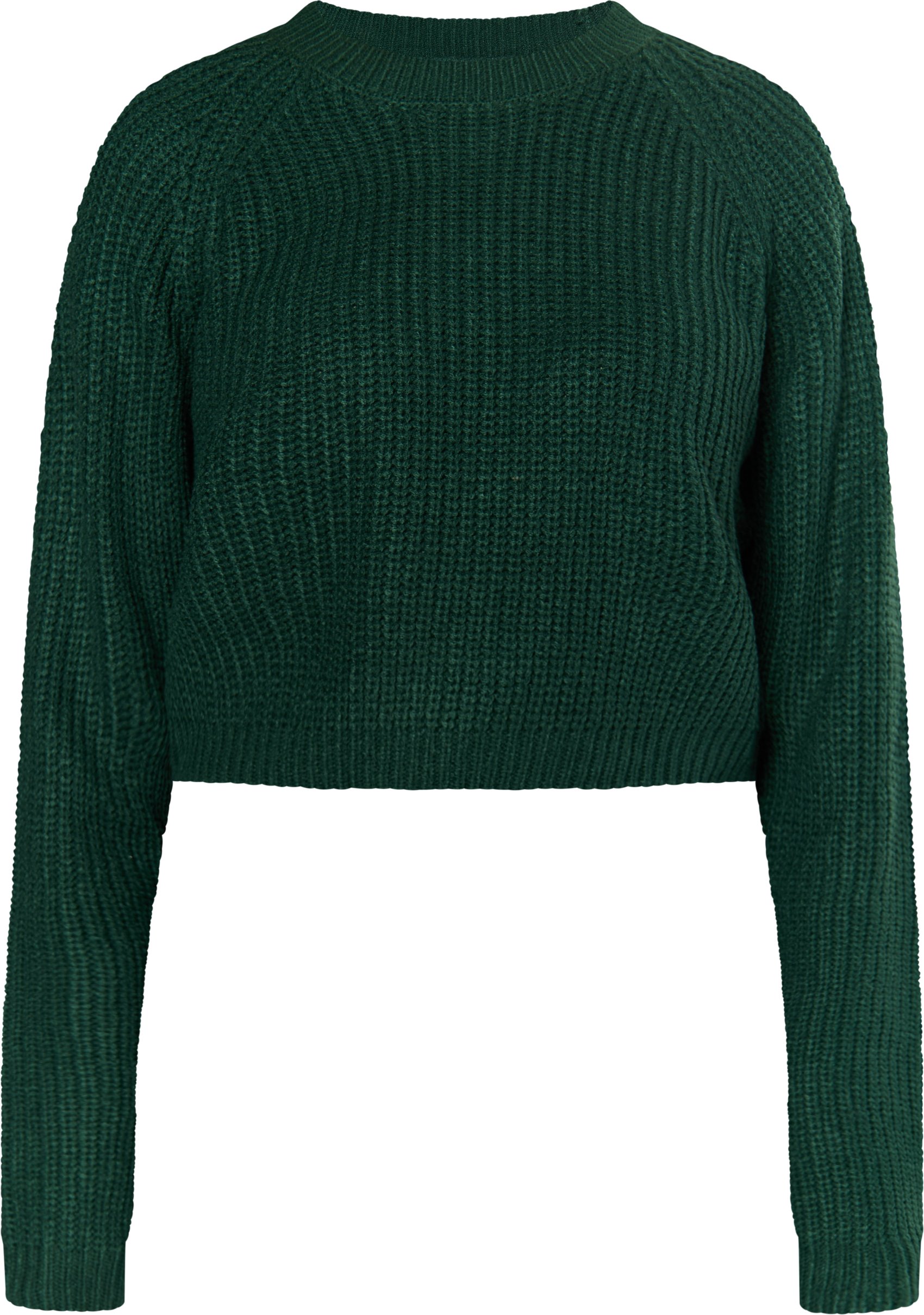 Mymo Kurzer Strickpullover Damen dunkelgrün