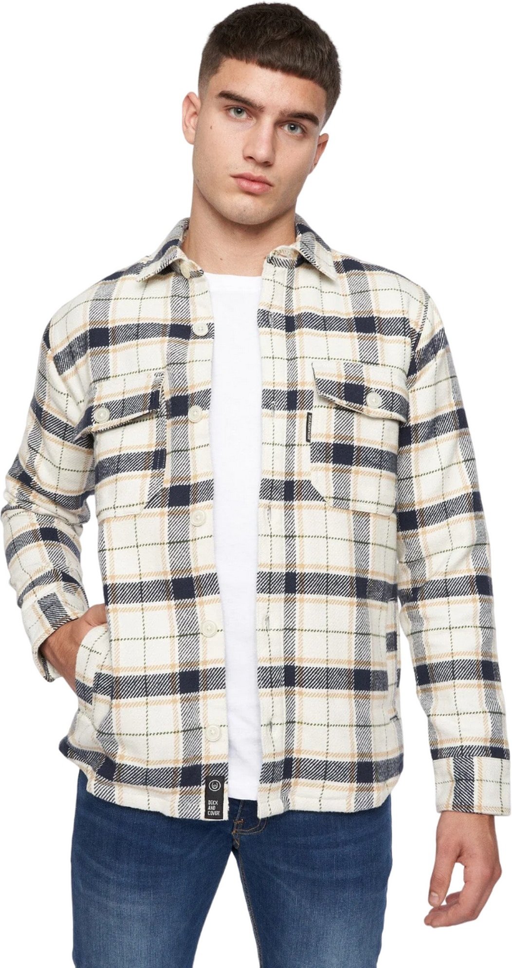 Thumbnail - Duck and Cover - "Francore" Hemdjacke für Herren (Naturweiß)