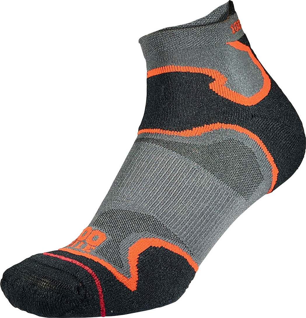 Thumbnail - 1000 Mile - Herren Doppel-Layer Fusion Knöchel-Laufsocken mit Polsterung - Schwarz / Orange