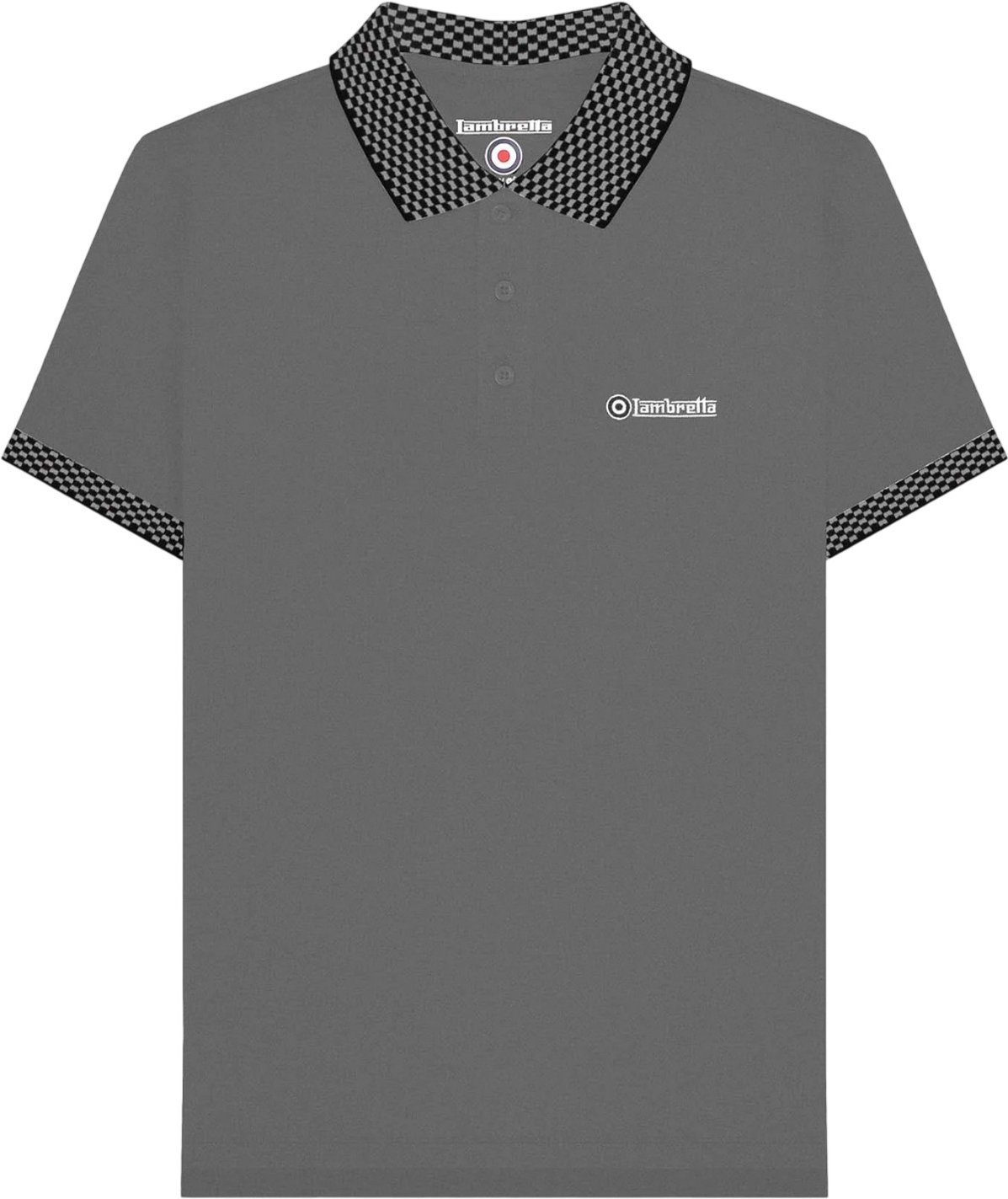 Lambretta - "SS25" Poloshirt für Herren (Stahlgrau)
