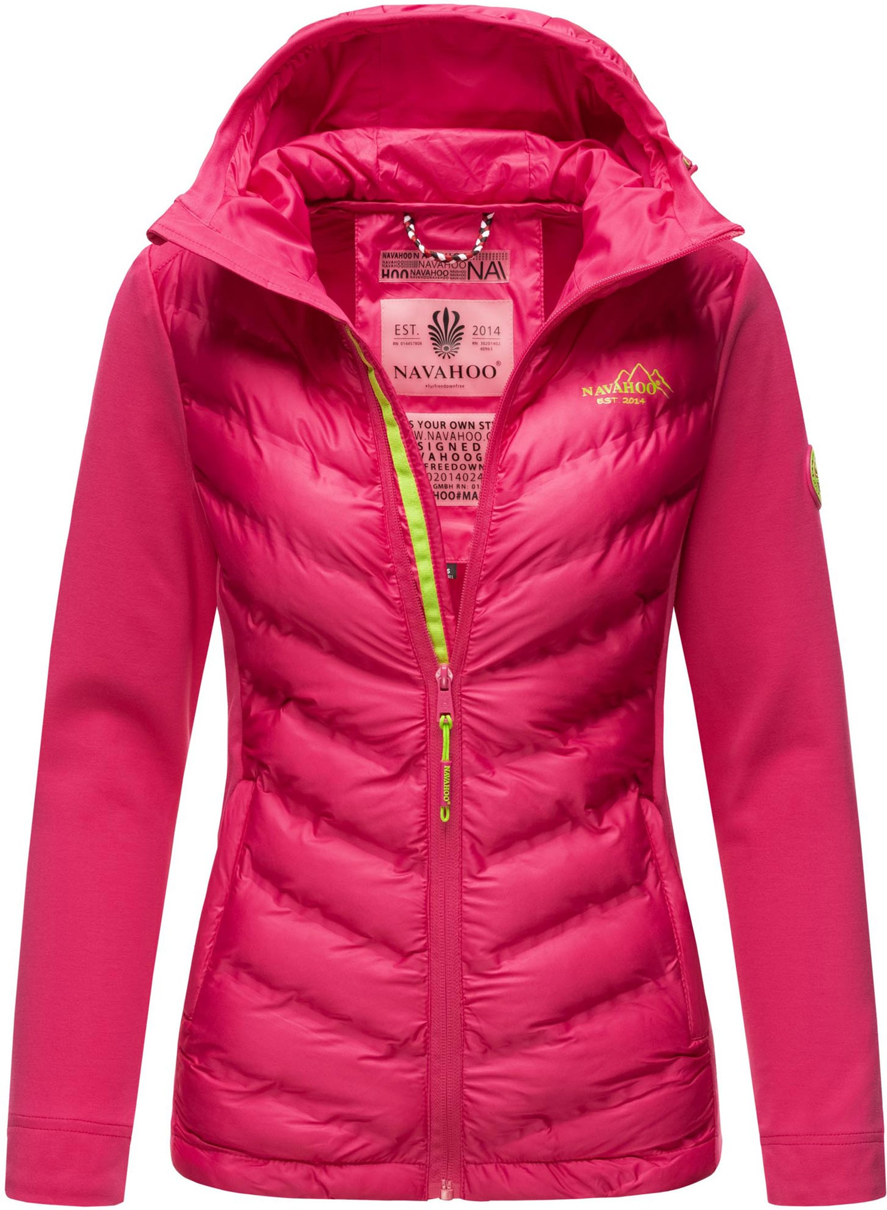 Navahoo Damen Steppjacke Nimm mich mit – Figurbetont, Stylisch & Bequem mit Kapuze