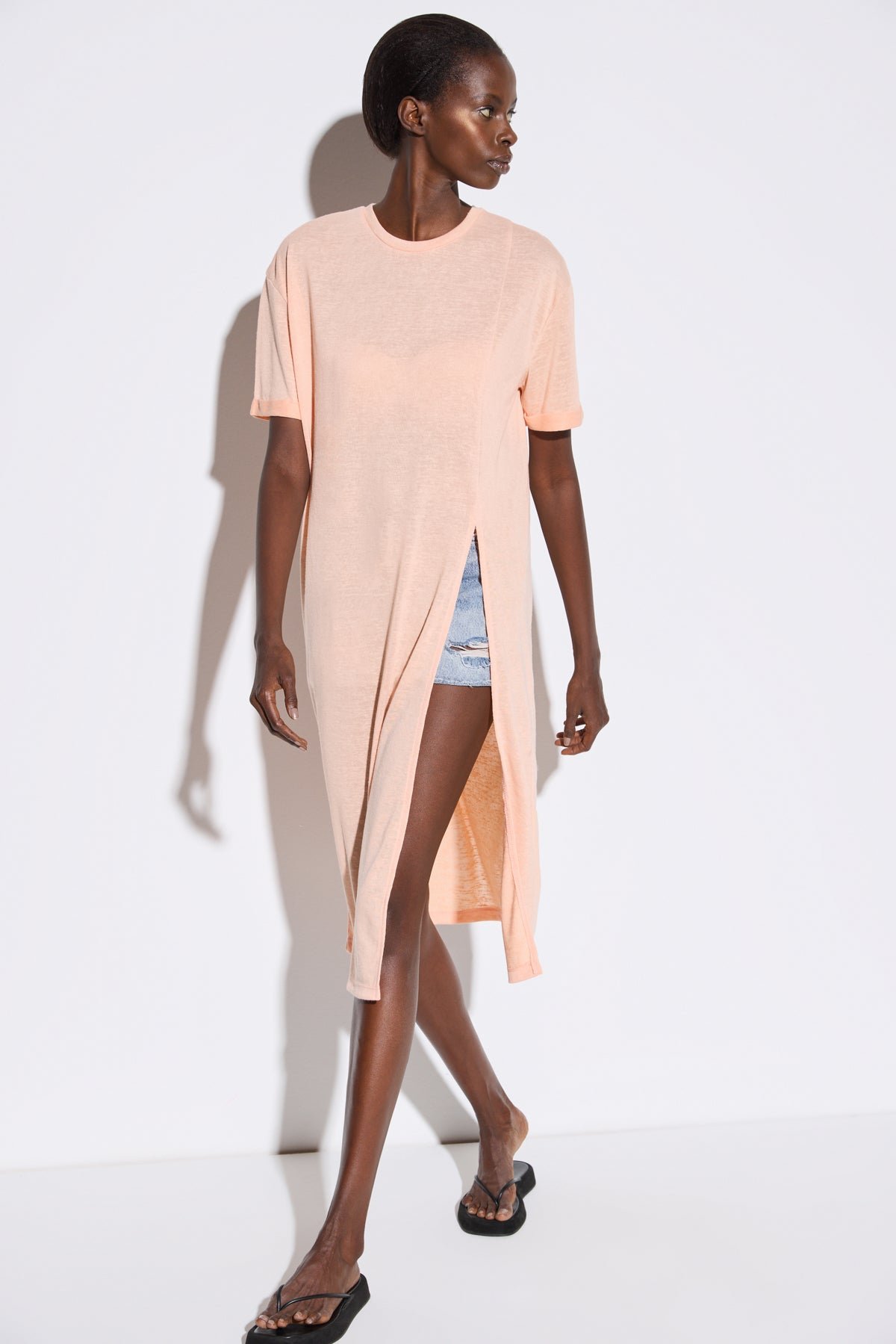 Fahrrad Hals Rip T-Shirt