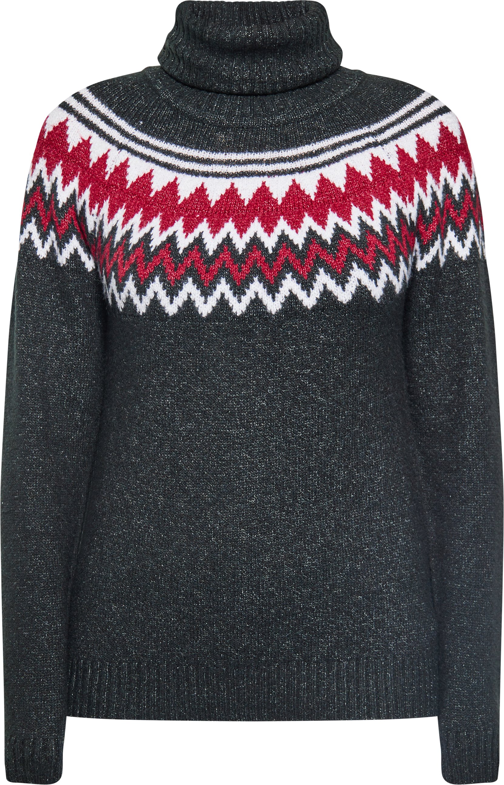 Thumbnail - usha Strickpullover Damen Schwarz Mehrfarbig