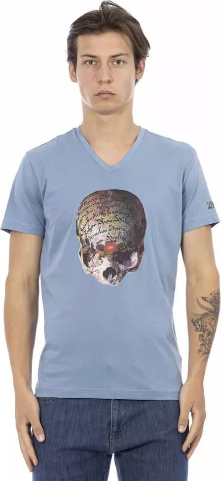 Skull Grafik V-Neck T-Shirt