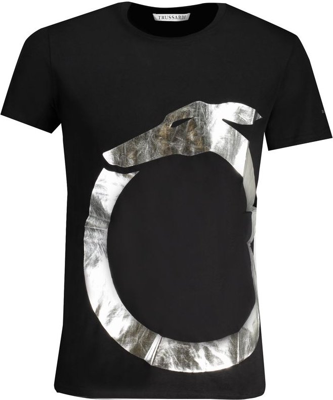 Greyhound Grafik T-Shirt mit kurzen Ärmeln im Crew-Neck-Stil