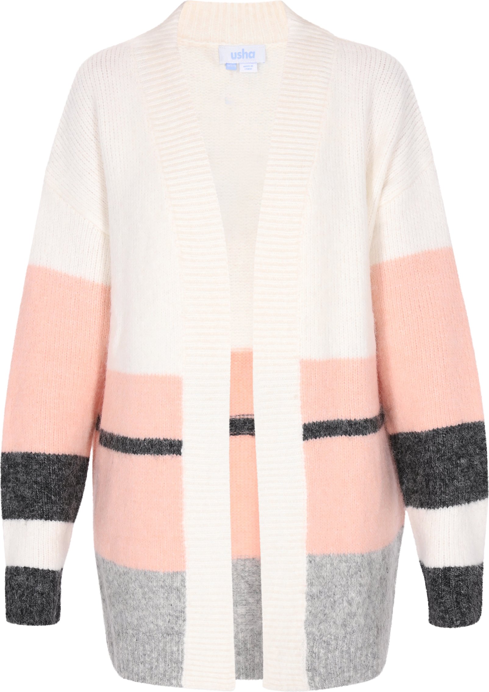 usha Strickjacke Damen Rosa Mehrfarbig