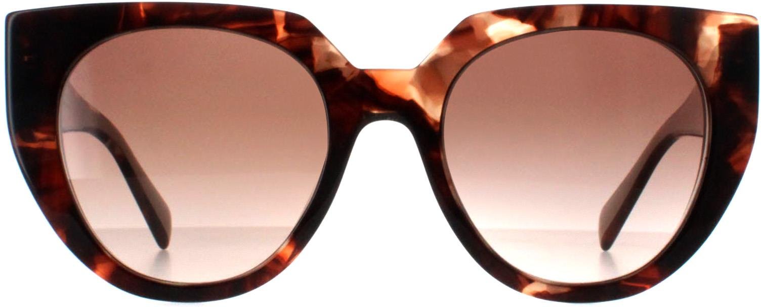 Prada PR14WS 01R0A6 Sonnenbrille mit karamellfarbenem Schildpatt und puderbraunem Farbverlauf