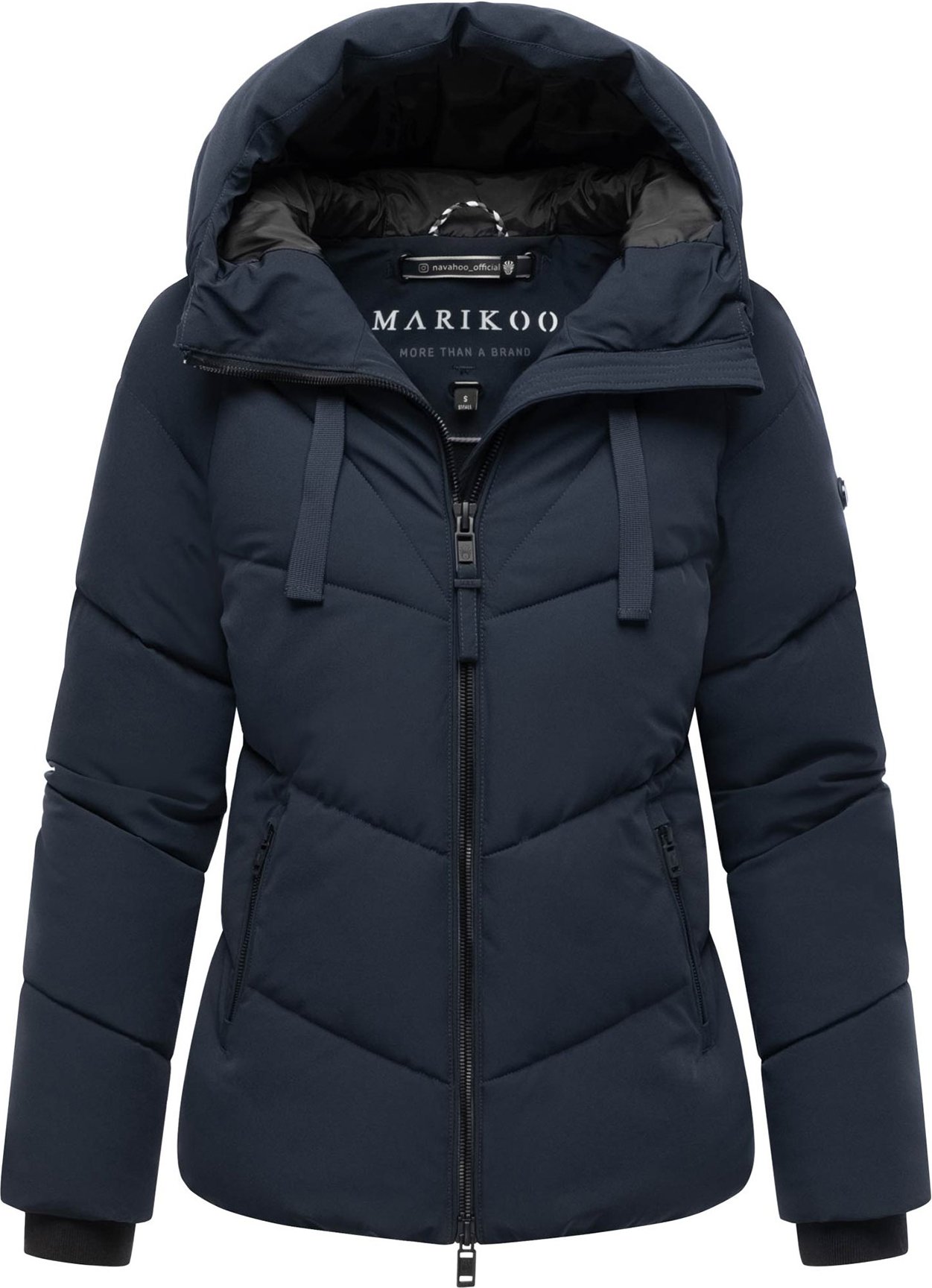 Marikoo Damen Wintersteppjacke Kwamee mit Kapuze & Zwei-Wege-Reißverschluss