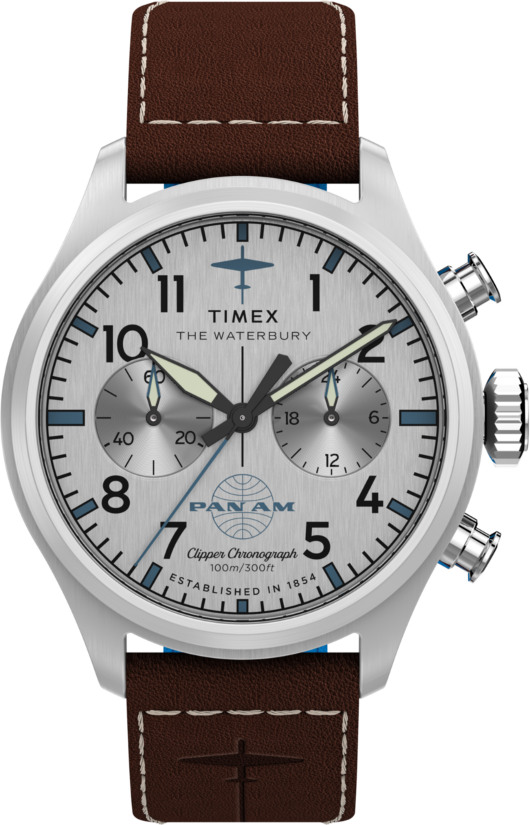 Timex Waterbury X Pan Am Braun Herren Armbanduhr TW2Y38700