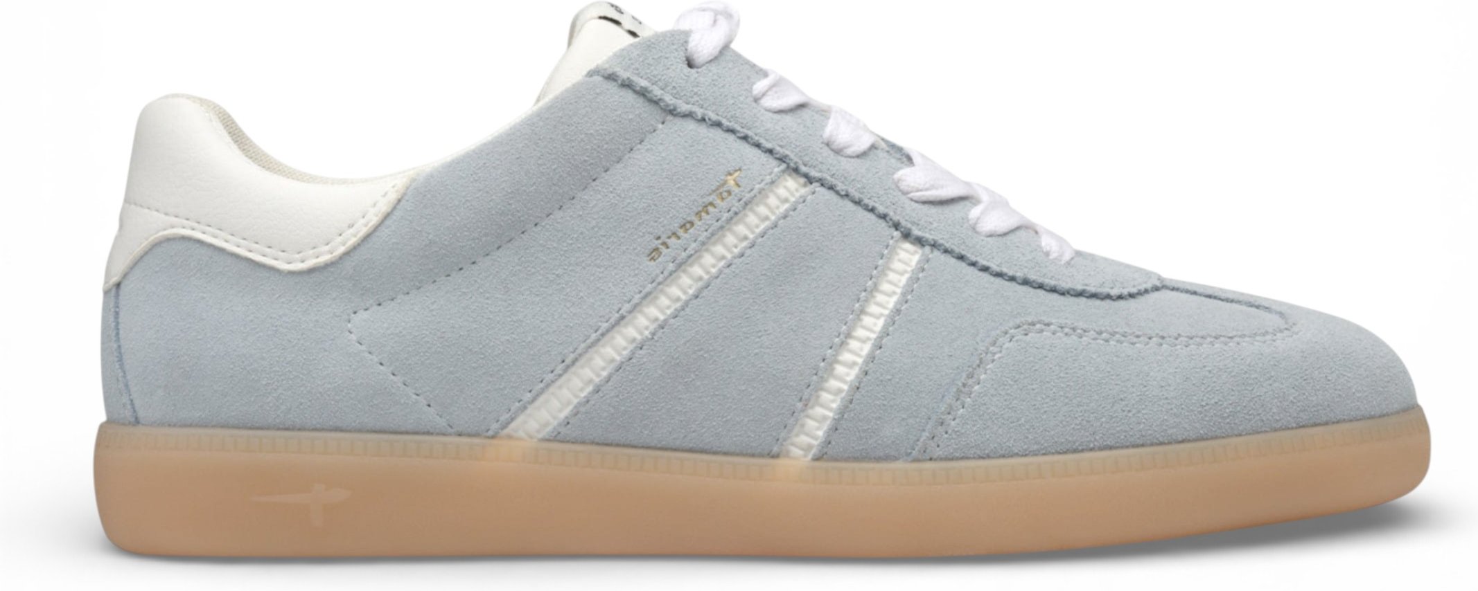 Tamaris Damen-Sneaker aus blauem und weißem Leder