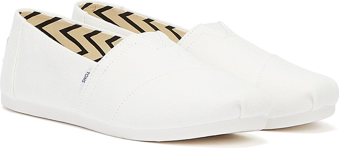 TOMS Alpargata Baumwoll-Canvas Damenschuhe Weiß Espadrilles