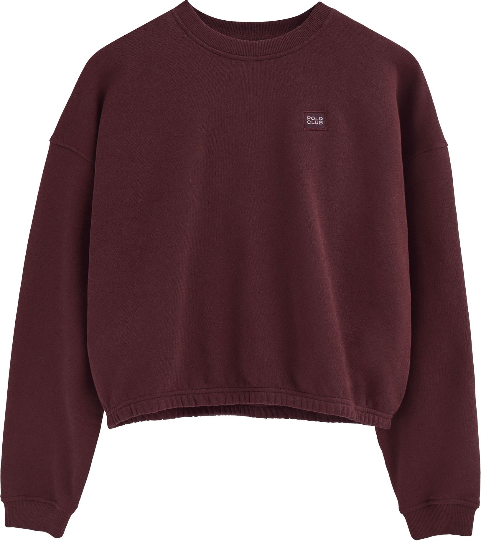 Sweatshirt burgunderrot im Loose Fit mit Polo Club-Logo