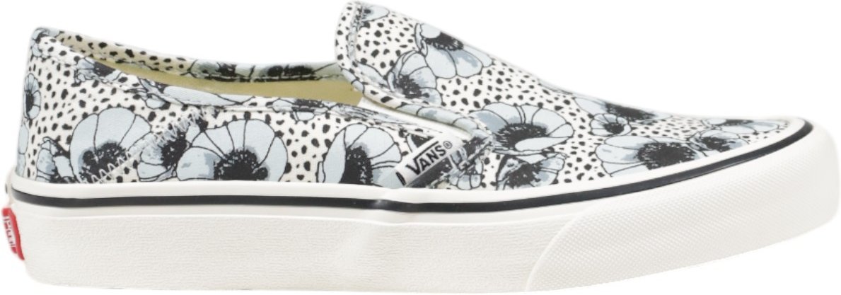 Klassische Slip-On Schuhe mit floralem Druck aus Canvas